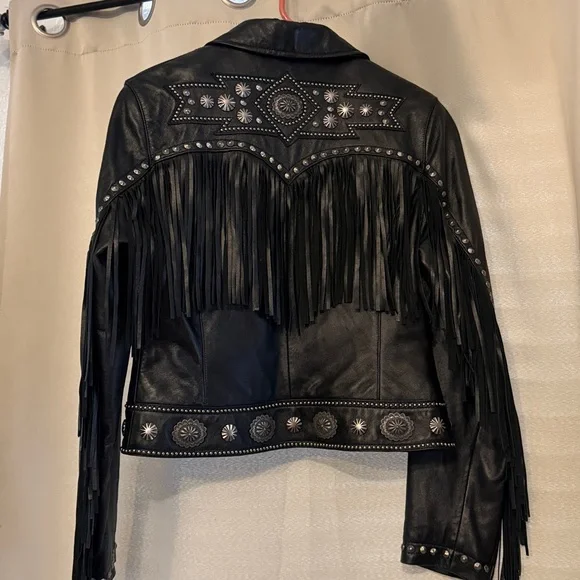 Cripple Creek leather fringe coat 3645 - Picture 6 of 13